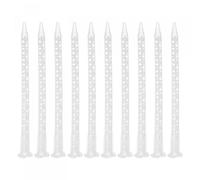 sourcing map 10 Pcs Époxy Tubes Mélangeur statique, 6,02 pouces Plastique Résine Mélange Buse Plat Boucle pour AB Colle Adhésif Pistolet Applicateur 50ml Cartouches, Blanc