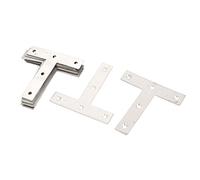 sourcing map 10 pcs Équerre de renfort de coin télévision T Support de réparation 80mm x 80mm