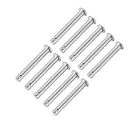 sourcing map 10 Pcs Goupilles trou unique 6mmx45mm Acier zingué tête plate