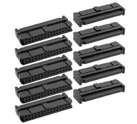sourcing map 10 Pcs Noir Double rangée 30 Pins IDC Douille Connecteur Femelle Broche 2.54mm