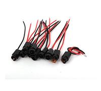 sourcing map 10 pcs Noir T5 Lampe LED feu Stop Douille Faisceau Fils