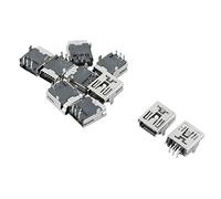 sourcing map 10 Pcs PC Ordinateur Mini USB 5P B Type Femelle fiche Jack Prise