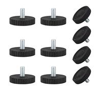 sourcing map 10 Pcs Pieds de Nivellement Meuble Réglable M8 x 15 x 40mm Pied de Meuble, Protecteurs de Sol pour Meubles de Maison, Chaises, Tables, Pieds d'Armoires