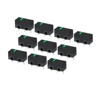sourcing map 10 Pcs Souris Micro Changer Vert Basculer Arbre Noir