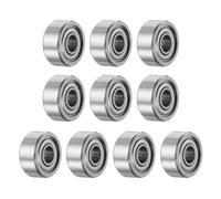 sourcing map 10 Pièces de Roulements à Billes à Gorge Profonde Mr93Zz 3X9X4mm en Acier Chromé, Roulements Miniatures à Double Blindage de Précision, Classe P6 (Abec 3)