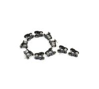 sourcing map- 10 pièces maillon de chaîne en métal de vélo à moitié décalé, 18x8x15mm