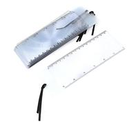 sourcing map 10 Pièces Signet Règle Loupe Fresnel Verres 3X Loupe Feuille