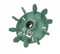 sourcing map 10 Turbine Plastique Moteur Ventilateur Ailette 11.5-12mm Vert | Chaleur Dissipation Ailette Rond Roue, Interne Diamètre