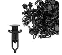 sourcing map 100 Pcs Noir Poussoir Fixation Rivet de Fixation clippé 52161-02020 pour Toyota