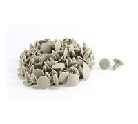 sourcing map 100 Pcs Rivet Plastique Tige-Poussoir Agrafe Voiture Porte Garniture Panneau Clips 7.5mm Brun