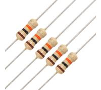 sourcing map 100 x 1/4W 250V 10K Ohm Axial Résistances à Couche de Carbone