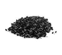 sourcing map 1000pcs 1,5mm2 Embout de Câble Embout de Câblage Cosse à Sertir électrique Fil Sertissage Borne Connecteur Terminal 16AWG Noir Type de Tube Isolé