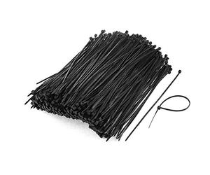 sourcing map 1000pcs 3mm x 150mm Nylon Autobloquant Électrique Câble Noir | Serrage Collier