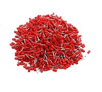sourcing map 1000pcs E7508 20AWG Embout de Câble Embout de Câblage Cosse à Sertir électrique Fil Sertissage Borne Connecteur Terminal isolée Tube Type Rouge