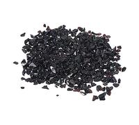 sourcing map 100G/0.22lb 5-7mm Dégringolé Puces Pierre, Naturel fracassé Cristal Quartzite Irrégulier Poli Pierres Gravier Décoration pour Aquarium Plantes Vase Filler, Noir
