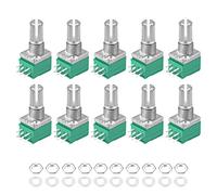 sourcing map 100KOhm Variable Résisteur Double Rotatif Carbon Film Cône Potentiomètre 10Pcs