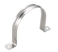 sourcing map 100mm Fixation Tuyau Clip Tube Attacher Collier de Serrage Pince Rigide Tube Sangle 2 Trous 304 Acier Inoxydable 4pcs