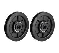 sourcing map 100mm Roulement Poulie Roue Câble Fitness Équipement Accessoires 2pcs