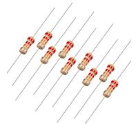 sourcing map 100pc Résistance 22k Ohm 0.25W 5% Tolérance 4 Bande couleur à Film de Carbone Axial