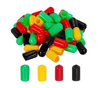 sourcing map 100pcs 10mm Caoutchouc Fin Capuchons Housse Assortiment PVC Vinyle Vis Filetage Protection Ronde Fil Tablette Capuchons pour Vis Boulon Tuyau Clôture Poteau
