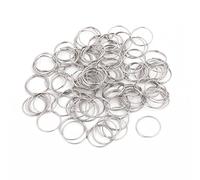 sourcing map 100pcs 11mm Dia Externe connecteur Lustre acier inoxydable 201 O-Argenté