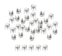 sourcing map 100Pcs 2mm Argenté Clous Ronds en Forme de Dôme en Métal, Perles à Griffes, Rivets à Pointes, Points Punk Rock, Bricolage pour l'Artisanat du Cuir, Vêtements, Ceinture, Sac