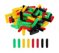 sourcing map 100pcs 3mm Caoutchouc Fin Capuchons Housse Assortiment PVC Vinyle Vis Filetage Protection Ronde Fil Tablette Capuchons pour Vis Boulon Tuyau Clôture Poteau