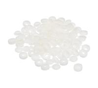 sourcing map 100pcs 3mm Charnière Vis Housse Capuchons Plastique Pli Vis Instantané Housses Laveuse Retourne Vis Protection Housse pour M1 M2 M3 Vis, Chaud Blanc