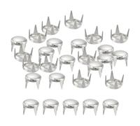 sourcing map 100Pcs 6mm Argenté Clous Ronds en Forme de Dôme en Métal, Perles à Griffes, Rivets à Pointes, Points Punk Rock, Bricolage pour l'Artisanat du Cuir, Vêtements, Ceinture, Sac