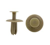 sourcing map 100pcs 6mm Trou Beige Rivet Plastique Panneau garnissage Porte agrafes retenue pour Voiture