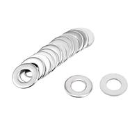 sourcing map 100Pcs 6mm x 12mm x 0.8mm Rondelle Plate en Acier Inoxydable 304 pour Boulon à Vis