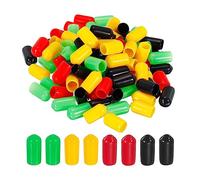 sourcing map 100pcs 8mm Caoutchouc Fin Capuchons Housse Assortiment PVC Vinyle Vis Filetage Protection Ronde Fil Tablette Capuchons pour Vis Boulon Tuyau Clôture Poteau