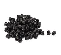sourcing map 100pcs Écrou Borgne Noir M5 Hexagonal Dôme Clous Carbure Acier