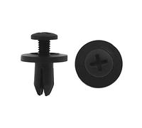 sourcing map 100Pcs Fermoir Boucle Porte Plastique Type Pousser Rivet vis Agrafe Tapis Garniture 6mm Noir