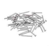 sourcing map 100pcs M1.2-0.25 X 10 mm Plat Rond Diriger Vis pour Meubles | 304 Inoxydable Acier, Phillips Conduire Machine Vis Matériel Attache, Connexion