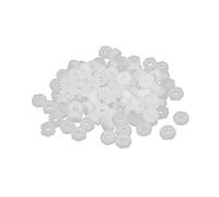 sourcing map 100PCS M2.5 Filetage Femelle Nylon Hexagonale Hexagonal Écrou | Attache, Off-Blanc