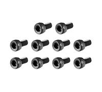 sourcing map 100pcs M3 x 6 mm Vis à tête cylindrique à six pans creux hexagonale boulon Acier allié Noir