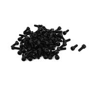 sourcing map 100pcs M3 x 8 mm Vis d'assemblage à tête hexagonale six pans creux boulon en acier allié noir