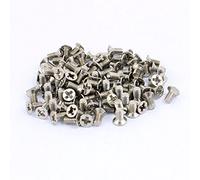 sourcing map 100pcs M3x6mm Tête Fraisée Acier Inoxydable Vis Métaux cruciforme