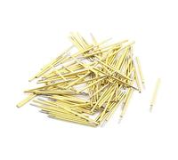 sourcing map 100pcs P50B 0,5 mm, pointe de lance du printemps Inscription PCB Pins ton or 16 mm