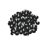 sourcing map 100pcs Pied de nivellement réglable M8 x 10 mm Filetage mâle Chaise de table de meuble Base 8 trous Noir