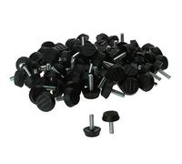sourcing map 100pcs Pieds de Nivellement Meuble Réglable Pied Réglable Patin de Meuble Jambe Pied de Table Chaise Base Protection Plancher M6 x 20 x 25mm