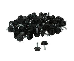 sourcing map 100pcs Pieds de Nivellement Meuble Réglable Pied Réglable Patin de Meuble Jambe Pied de Table Chaise Base Protection Plancher M6 x 20 x 25mm