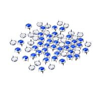 sourcing map 100Pcs Recharges de Clous En Strass, 6 mm Éblouissants à 4 Griffes, Embellissements, Rivets Décoratifs Pour Bricolage, Artisanat Du Cuir, Vêtements, Sac, Ceinture (Bleu Foncé)