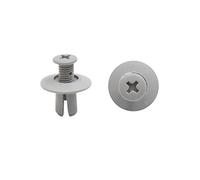 sourcing map 100Pcs Rivet Plastique Trou 8mm Gris Clip Porte Voiture Poussoir Pare-Chocs
