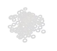 sourcing map 100pcs Rondelle Isolant Joint D'étanchéité Nylon Transparent pour Robinet Tuyau 6mm OD 3mm ID 1mm Épaisseur