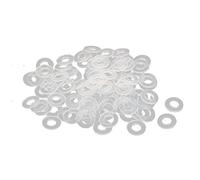 sourcing map 100pcs Rondelles Nylon Plat Joint Étanchéité pour Robinet Tuyau Transparent 6mm OD M3 ID 0,5mm Épaisseur