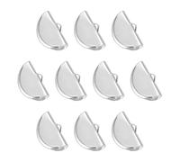 sourcing map 100pcs Ruban Ondulation Serrer Fins, 20 mm Moitié Rond Signet P Pouce Cordon Fin Fermoirs pour DIY Artisanat Fabrication, Platine Ton