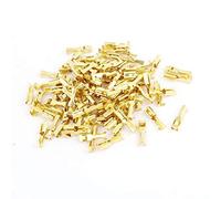 sourcing map 100pcs Ton Or 3mm Large sertir Femelle Connecteurs Spade