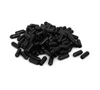 sourcing map 5mm Diamètre intérieur flexible en caoutchouc Vis couvercle protecteur filetage 100pcs noir